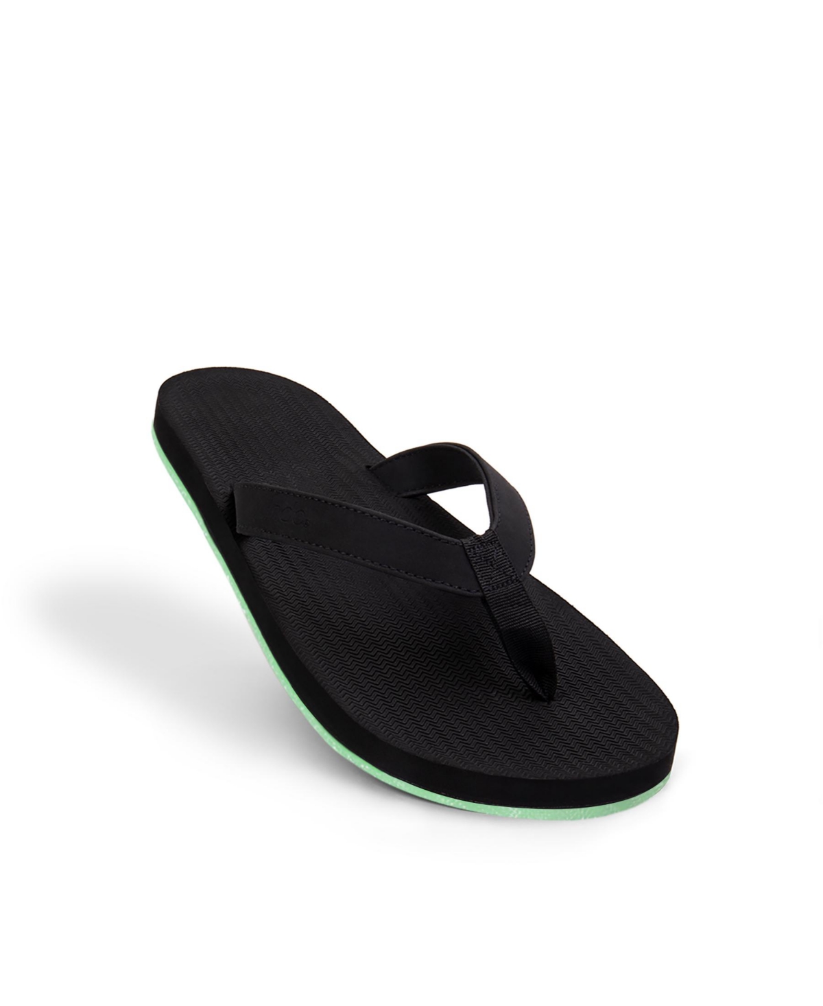 Indosole Men's Men s Flip Flops Sneaker Sole -black