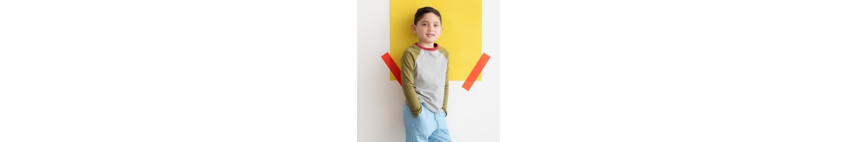 Mightly Kids 2pk Fair Trade Organic Cotton Long Sleeve T-Shirts - Olive and rust