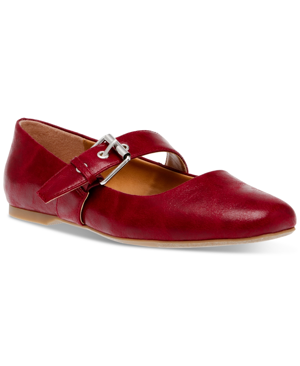 Dv Dolce Vita Women's Mellie Buckle Strap Mary Jane Flats In Red