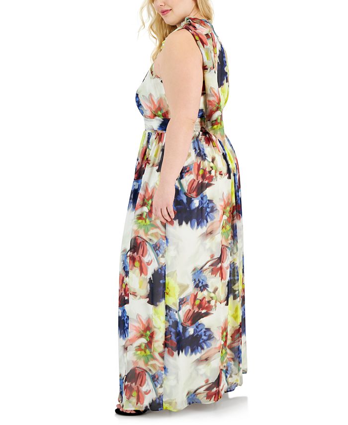 Anne Klein Geometric Print Maxi Dress