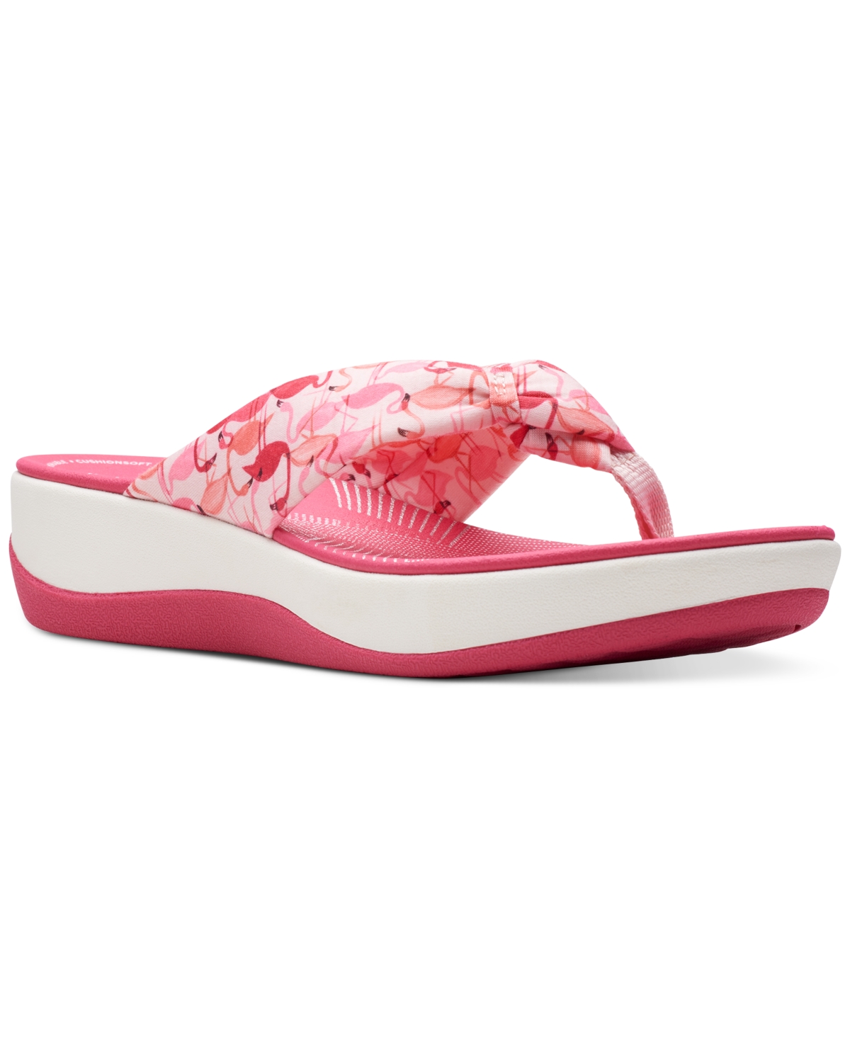 Clarks Women's Arla Glison Slip-on Platform Wedge Sandals In Pink Combi