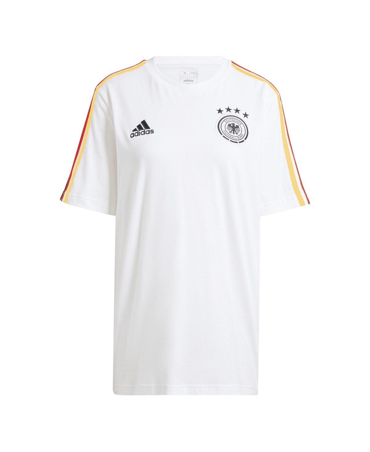 Shop Adidas Originals Men's Adidas White Germany National Team Dna Three-stripe T-shirt
