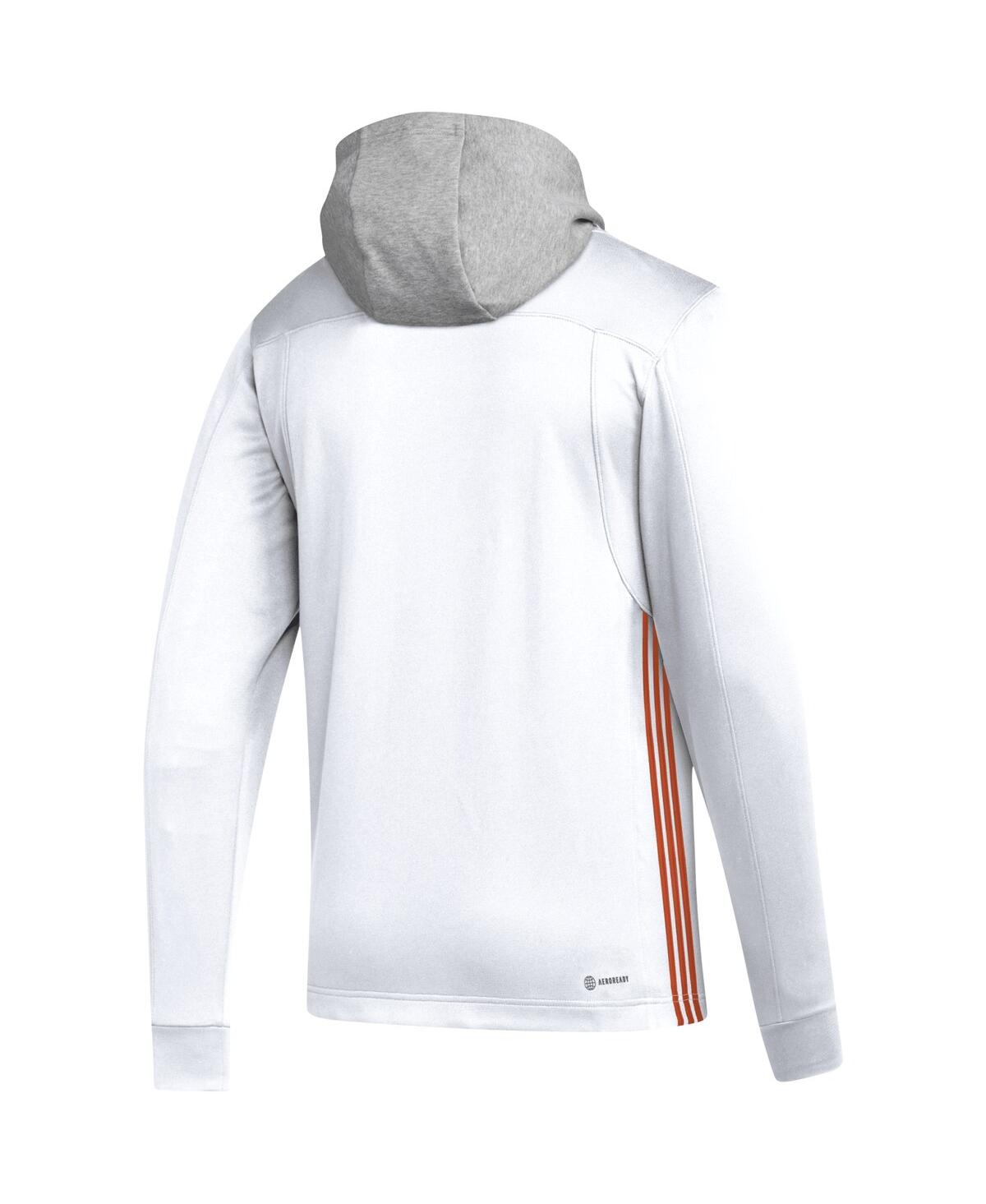 Men's adidasPhiladelphia Flyers Refresh Skate Lace Aeroready Pullover Hoodie - White