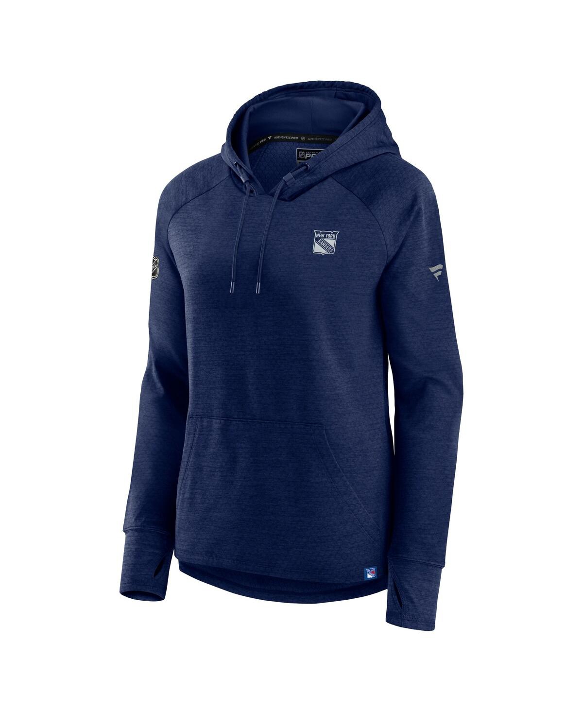 Fanatics Branded  Heather Navy New York Rangers Authentic Pro Pullover Hoodie In Heather Navy