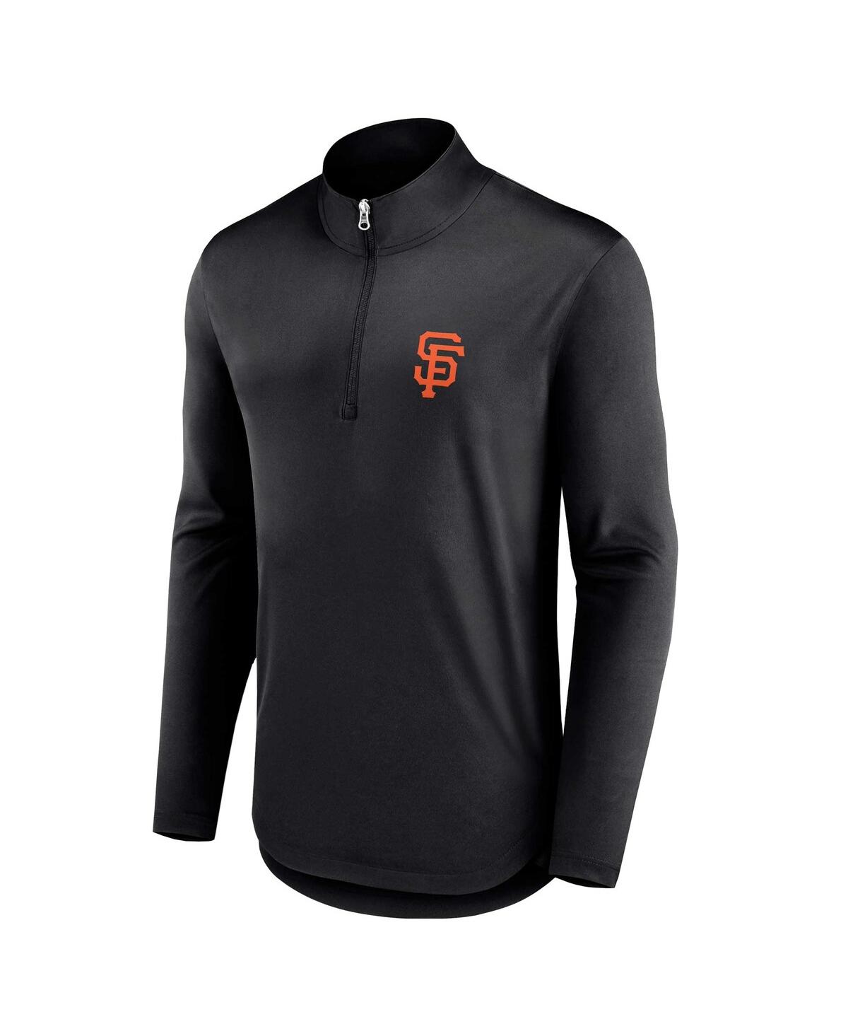Men's FanaticsSan Francisco Giants Quarterback Quarter-Zip Top - Black