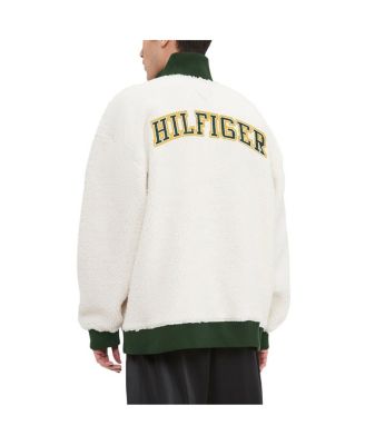 Men's Cream Green Bay Packers Jordan Sherpa Quarter-Zip Sweatshirt