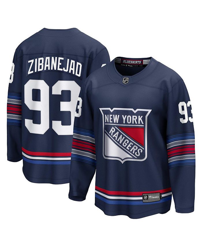 Fanatics Men's Mika Zibanejad Navy New York Rangers Alternate Premier ...