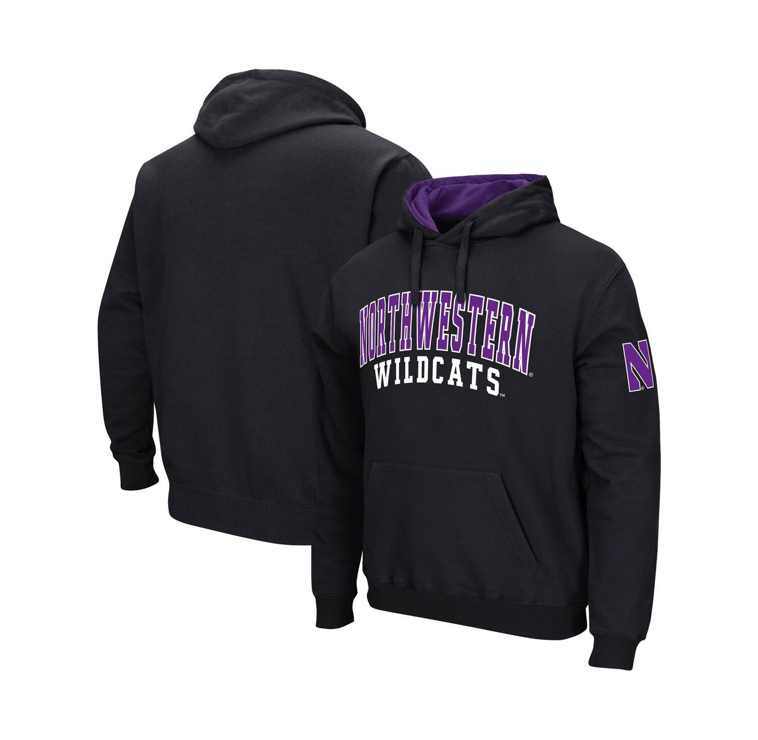 Men's Black Northwestern Wildcats Double Arch Pullover Hoodie