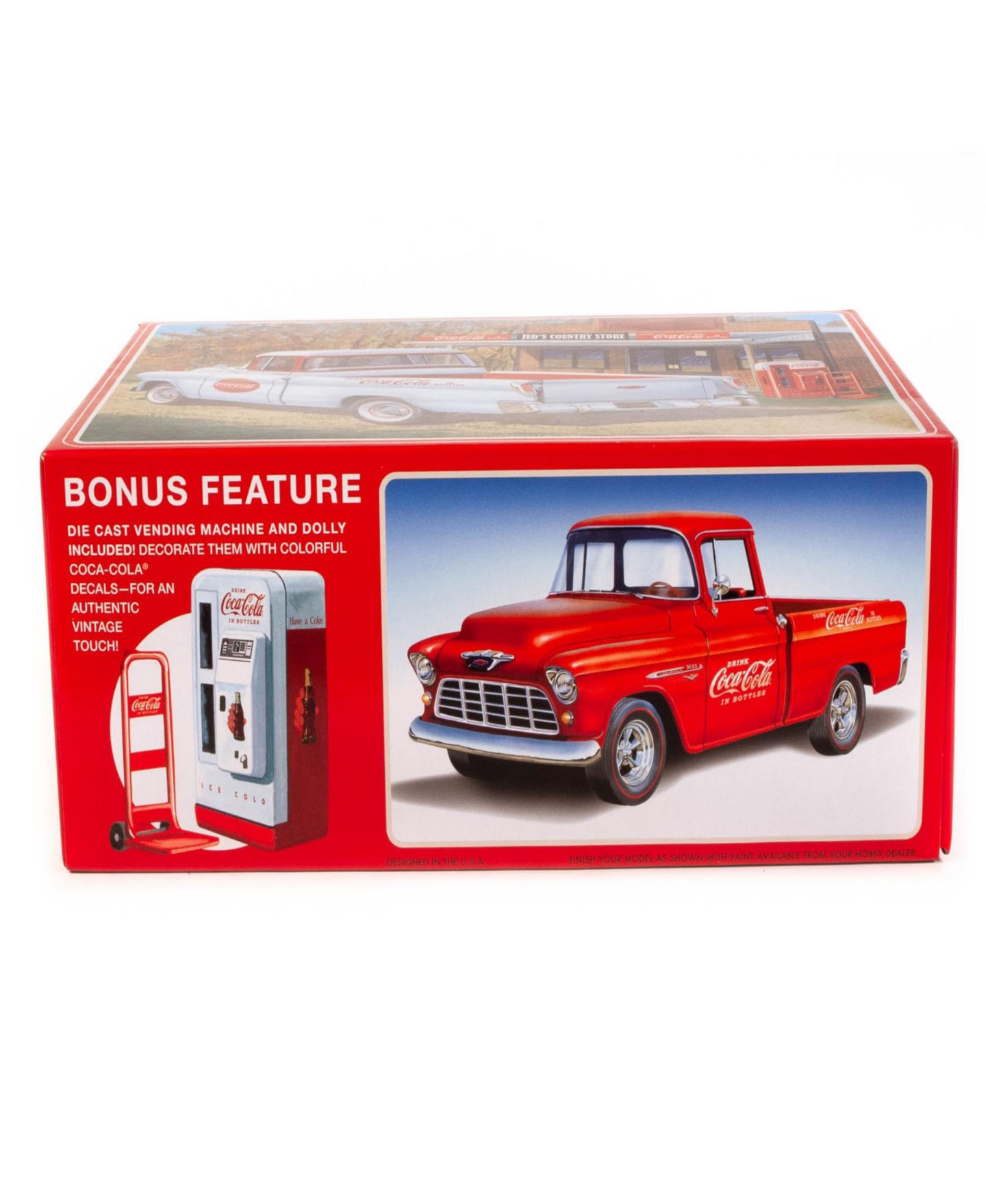 Детские конструкторы Round 2 1955 Chevy Cameo Pickup Coca-Cola Model Kit — фото 4