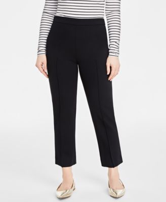 Women's Pont&eacute;-Knit Pull-On Ankle Pants, Regular & Short, Created for Macy's