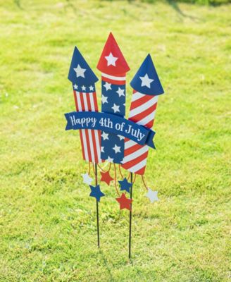 30" H Patriotic, Americana Firecracker Yard Stake or Wall Decor