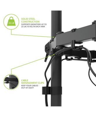 Fully Adjustable Dual Arm Desktop Mount  DML2000 Monitor Mount