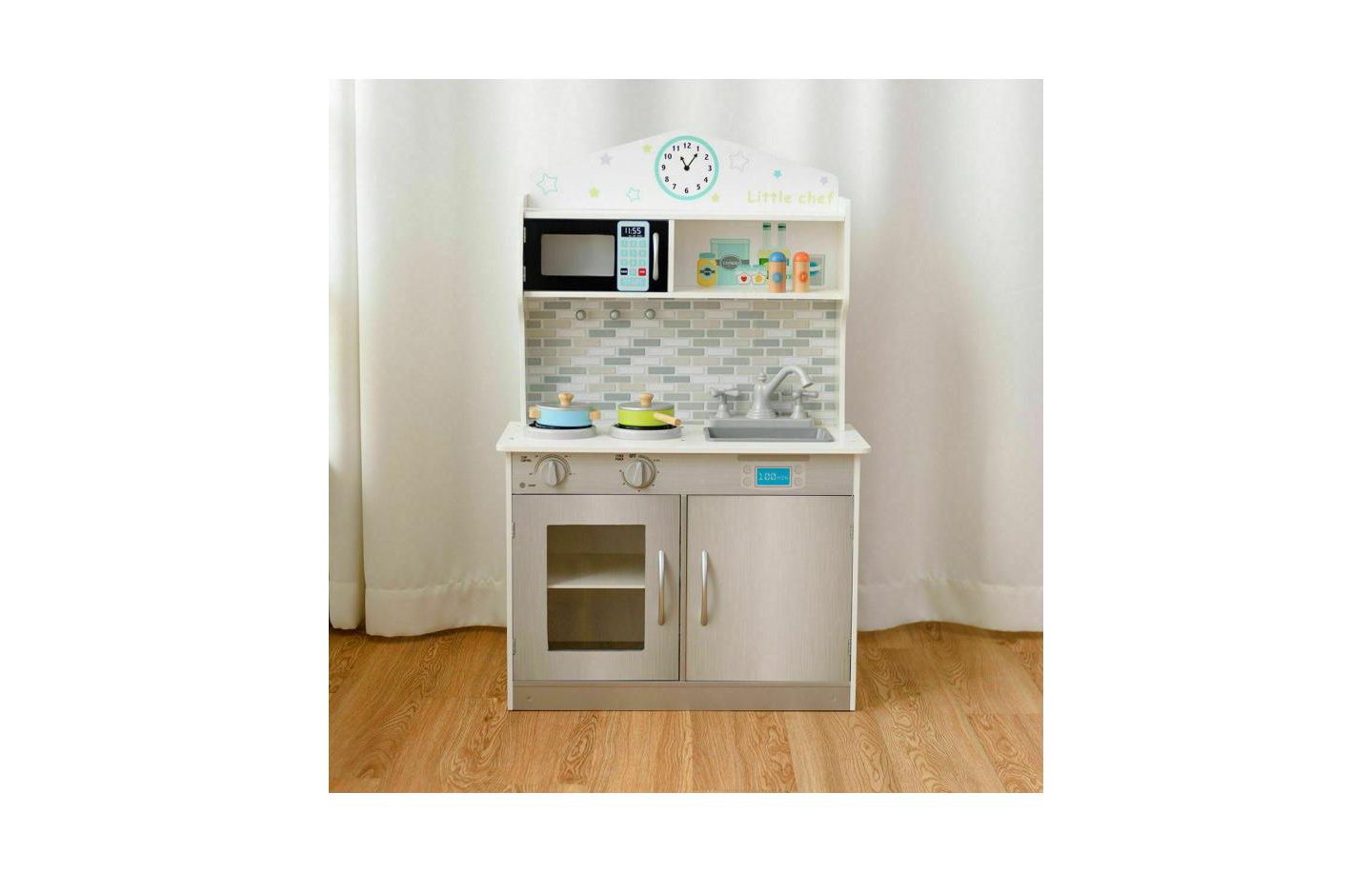 Детская игрушка Slickblue Cooking Play Kitchen, от 3 лет, цвет: Бежевый — фото 2