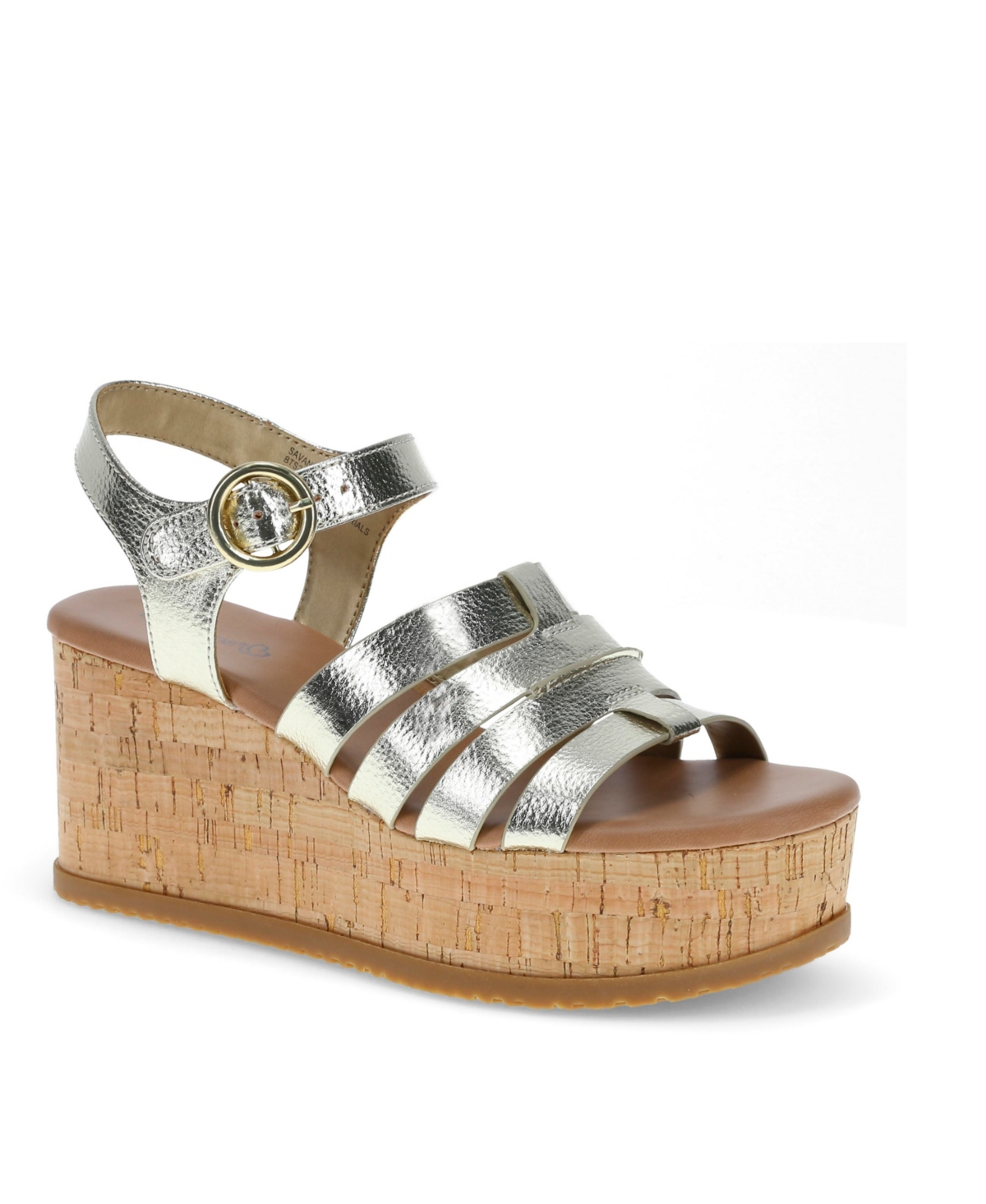 Shop Baretraps Women's Savannah Platform Wedge Sandals In Light Gold- Manmade