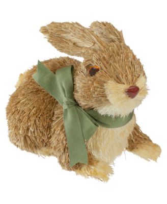 7" Sisal Rabbit Easter Figure
