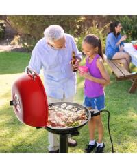1600W Portable Electric Grill with Removable Non-Stick Rack for Indoor & Outdoor Use