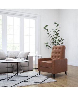 One Pack Tufted Upholstery Darcy Mid-Century Modern Ergonomic Push Back Recliner Chair