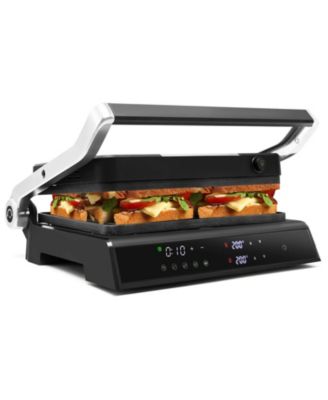 3 in 1 Electric Panini Press Grill with Non Stick Coated Plates Black Macy s