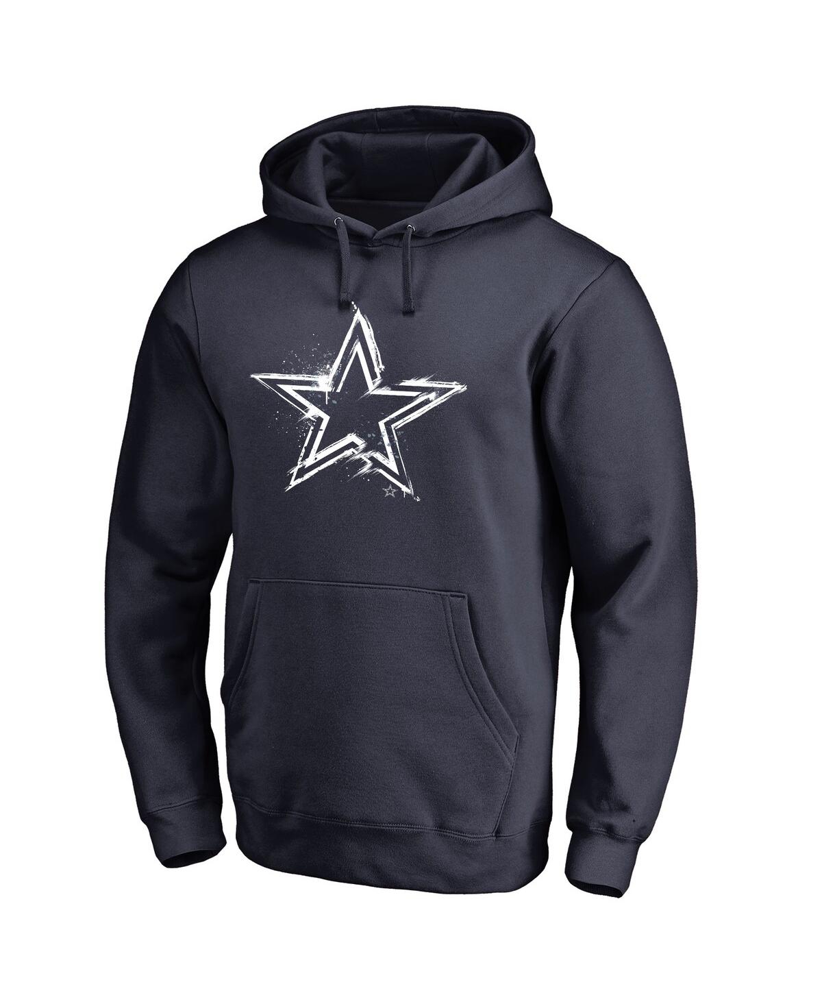 Fanatics Branded Navy Dallas Cowboys Splatter Logo Pullover Hoodie In Navy