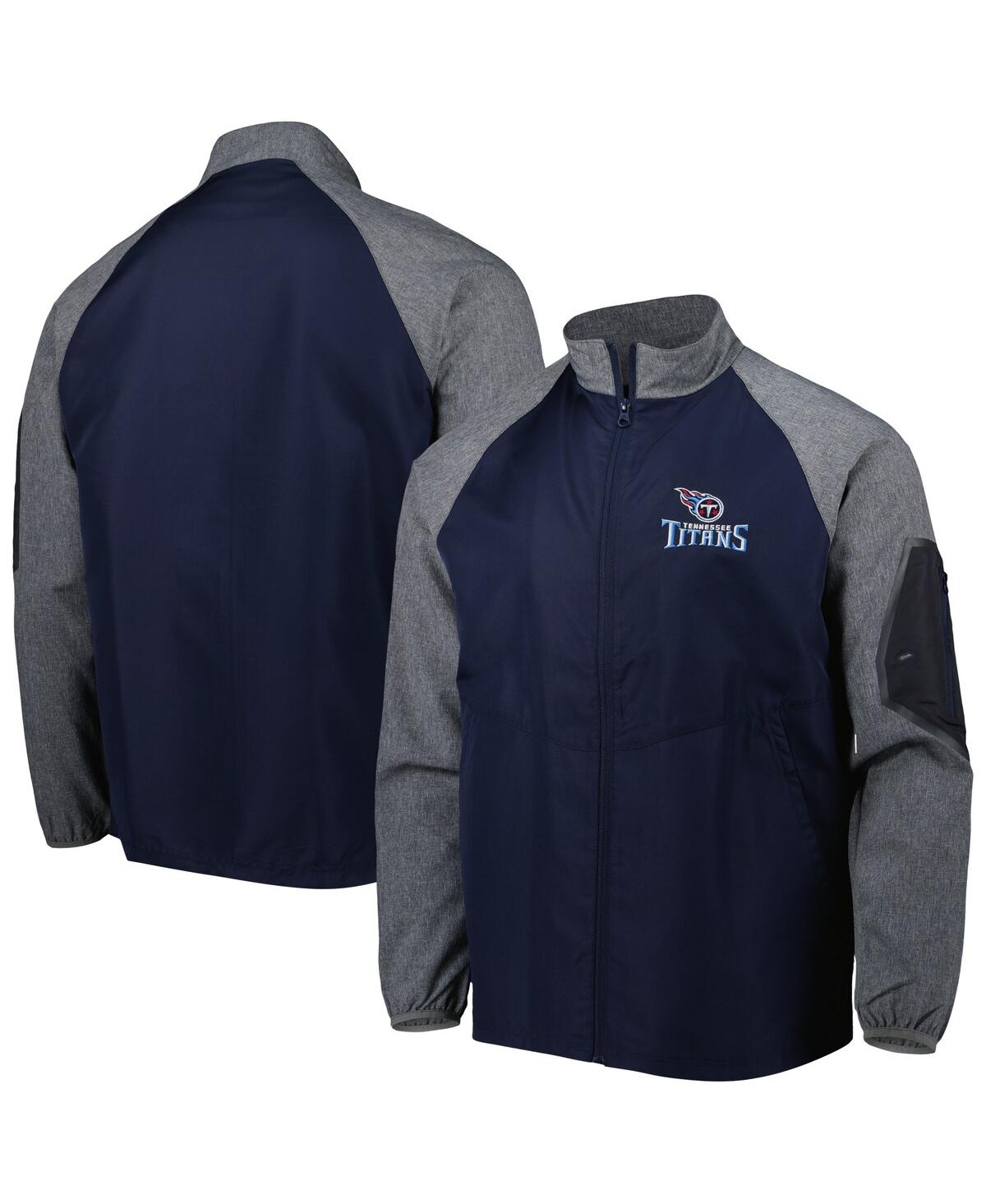 Men's Dunbrooke Navy Tennessee Titans Hurricane Raglan Full-Zip Windbreaker Jacket - Navy