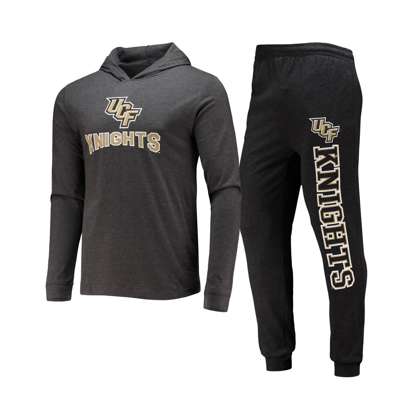 Мужской комплект Concepts Sport UCF Knights Meter: пижамы и джоггеры, Black, Charcoal — фото 1