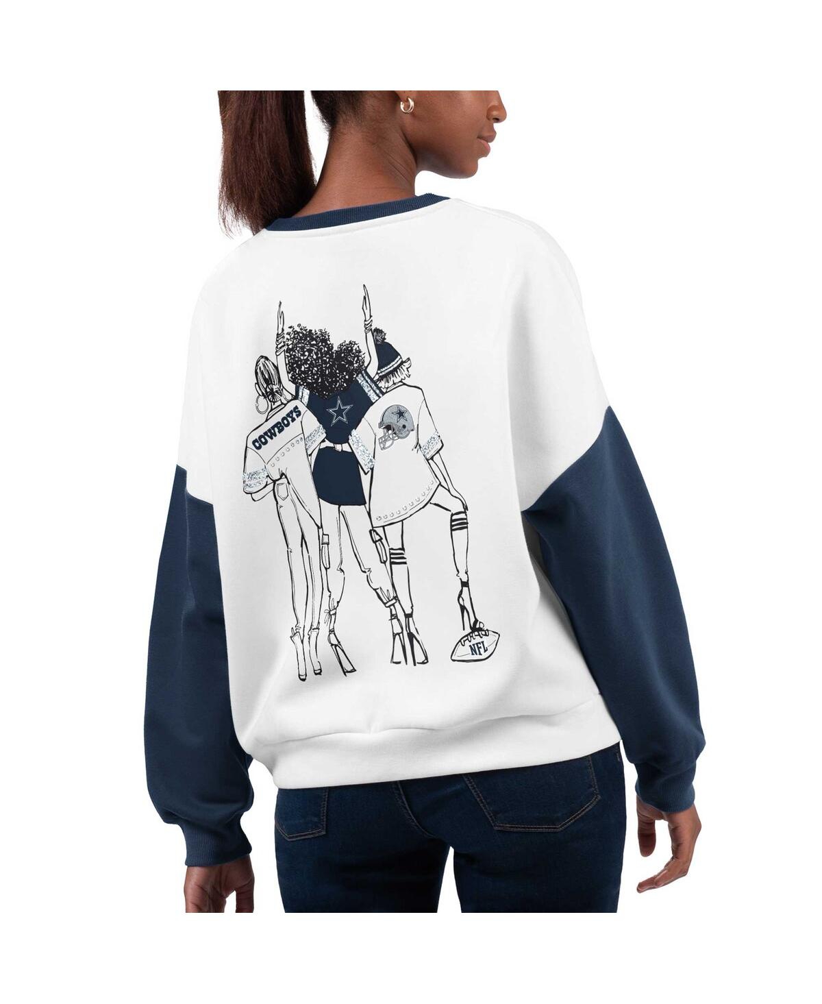 Women's G-iii 4Her by Carl BanksDallas Cowboys A-Game Pullover Sweatshirt - White
