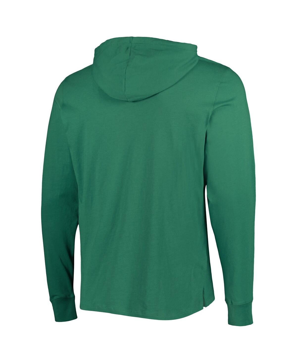 Men's '47 BrandDistressedBay Packers Field Franklin Hooded Long Sleeve T-shirt - Green