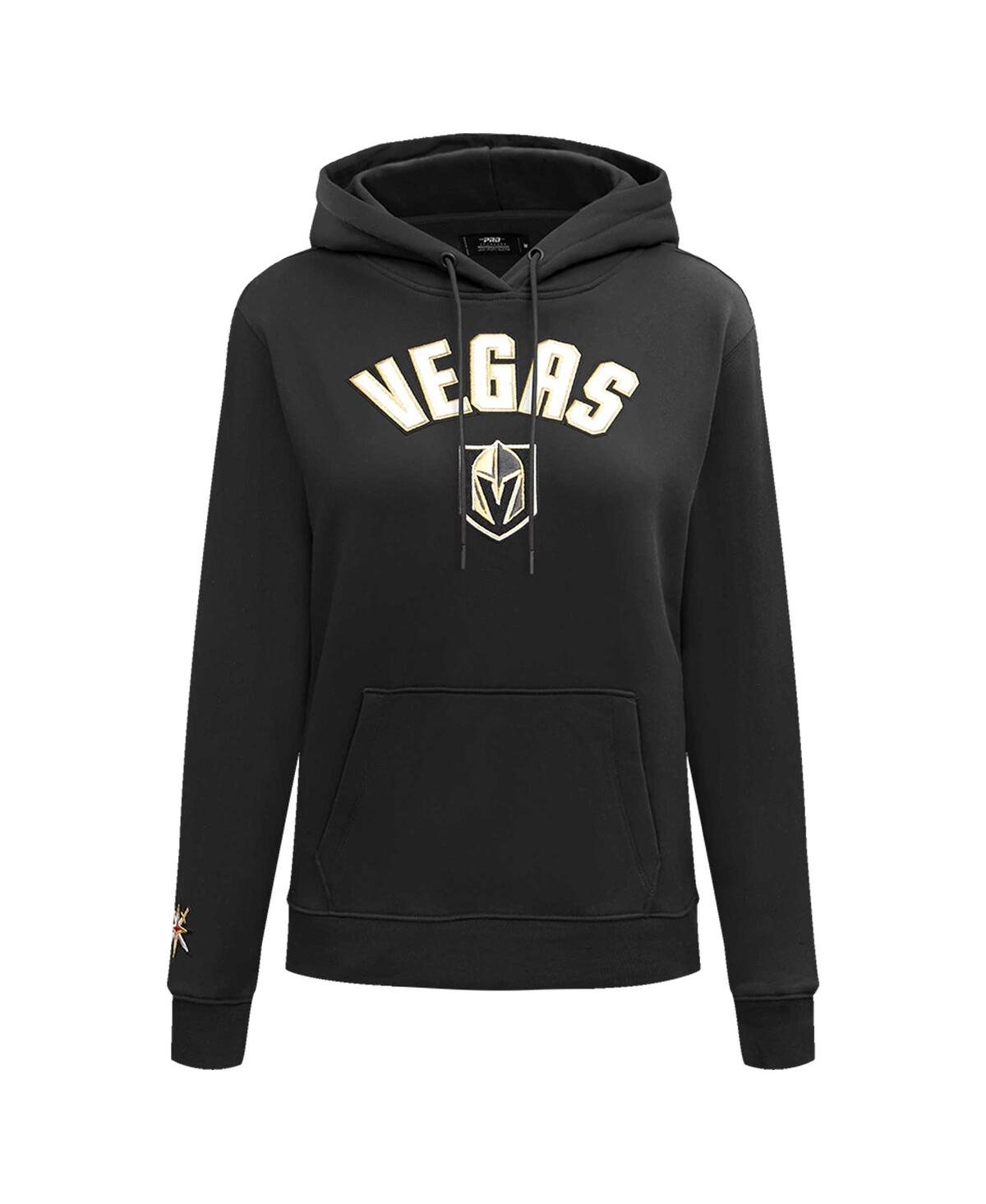 Women's Pro StandardVegas Golden Knights Classic Chenille Pullover Hoodie - Black