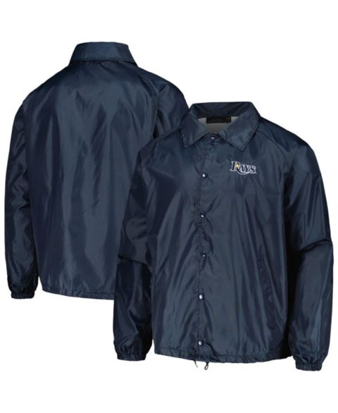 Мужская куртка Dunbrooke Navy Tampa Bay Rays Coach's Raglan Full-Snap Windbreaker