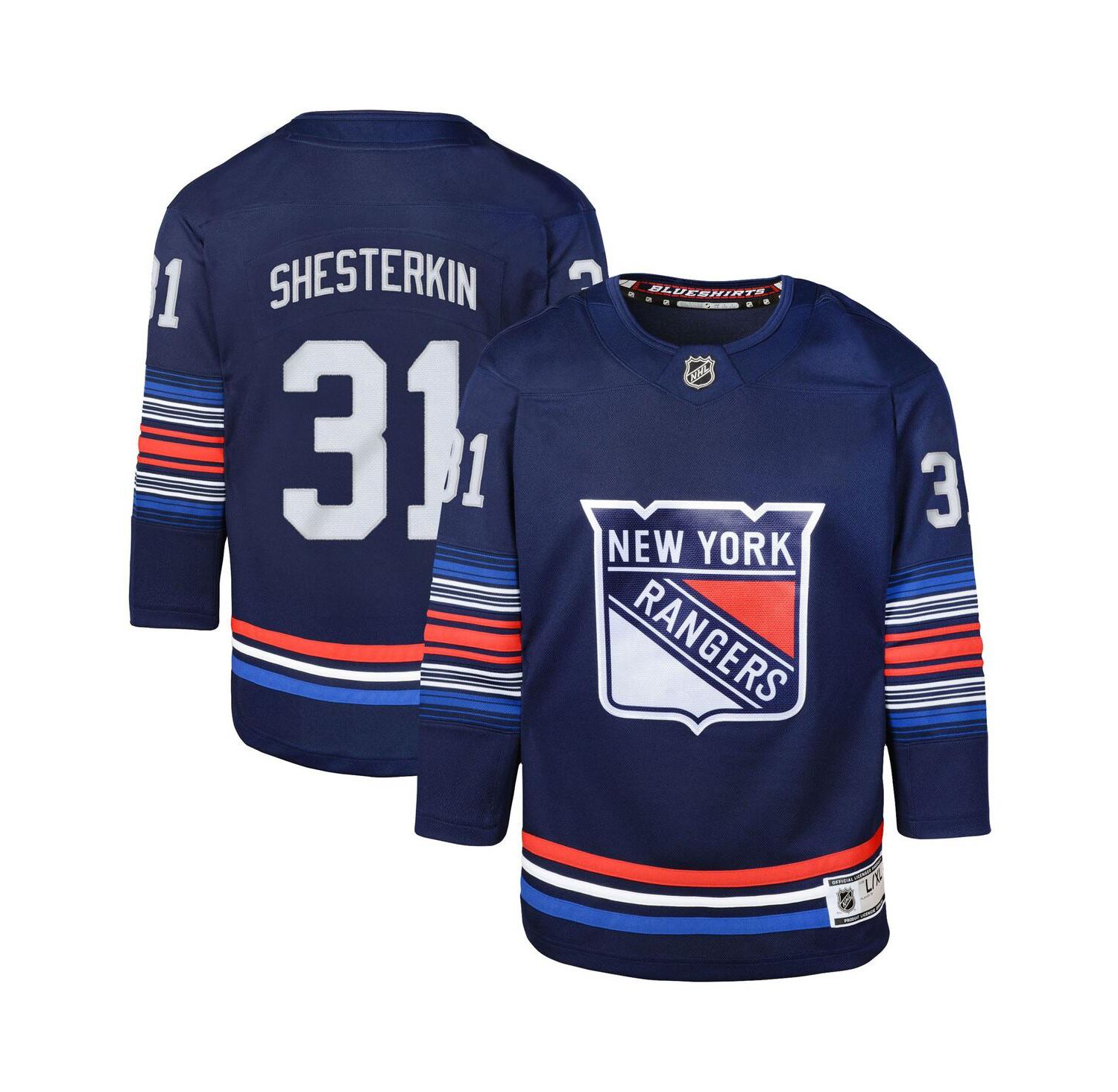 Big Boys Igor Shesterkin Navy New York Rangers Alternate Premier Player Jersey