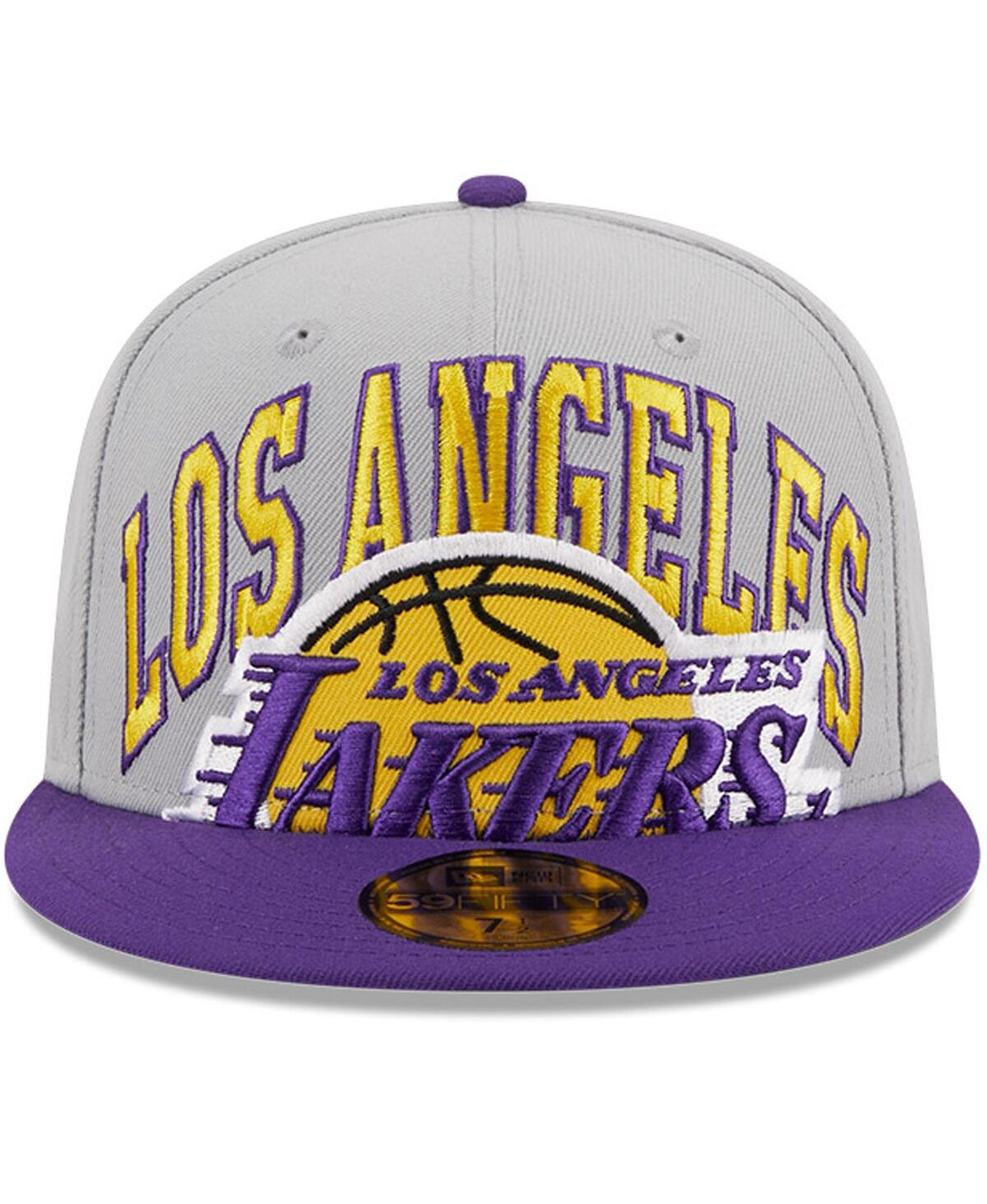 Men's New Era Purple Los Angeles Lakers Tip-Off Two-Tone 59FIFTY Fitted Hat - Purple