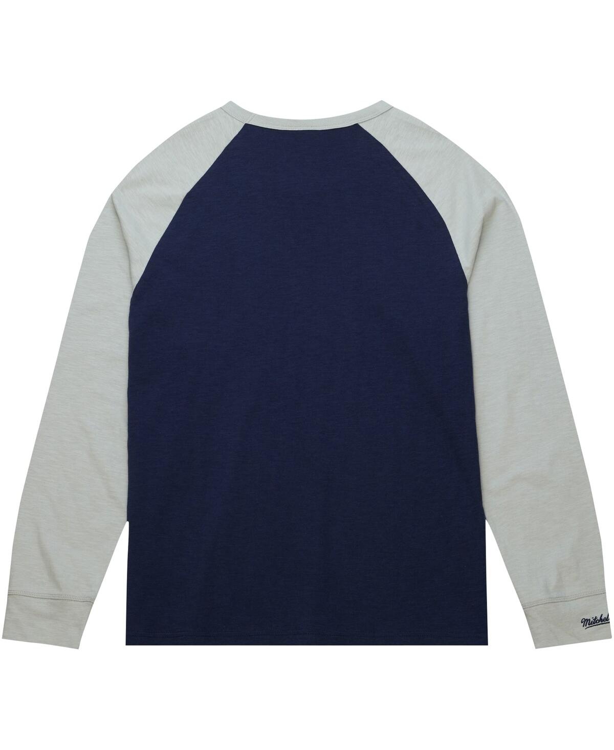 Men's Mitchell & NessPenn State Nittany Lions Legendary Slub Raglan Long Sleeve T-shirt - Navy