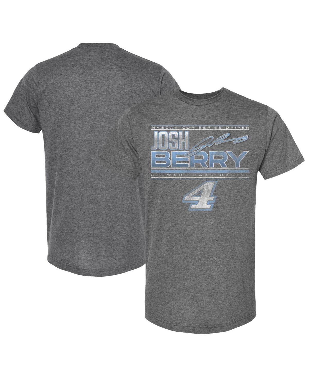 Men's Checkered Flag Sports Heather Charcoal Josh Berry Name and Number T-shirt - Heather Charcoal