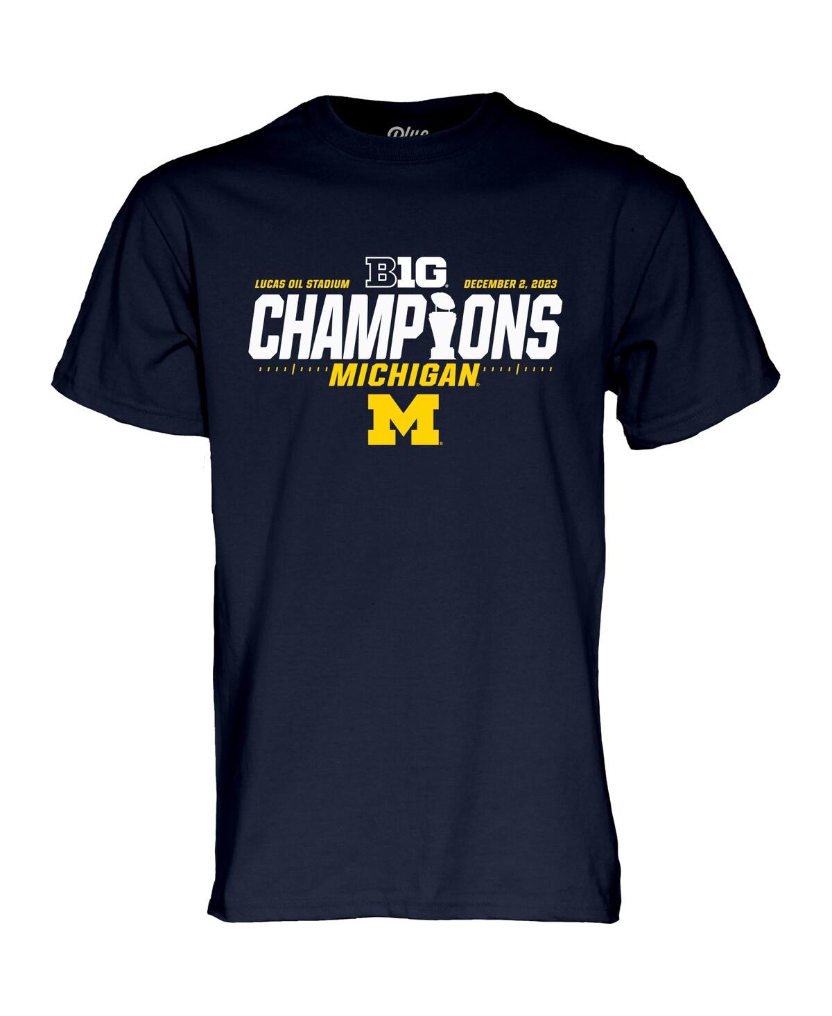 Men's Blue 84 Navy Michigan Wolverines 2023 Big Ten Football Conference Champions Locker Room T-shirt - Navy