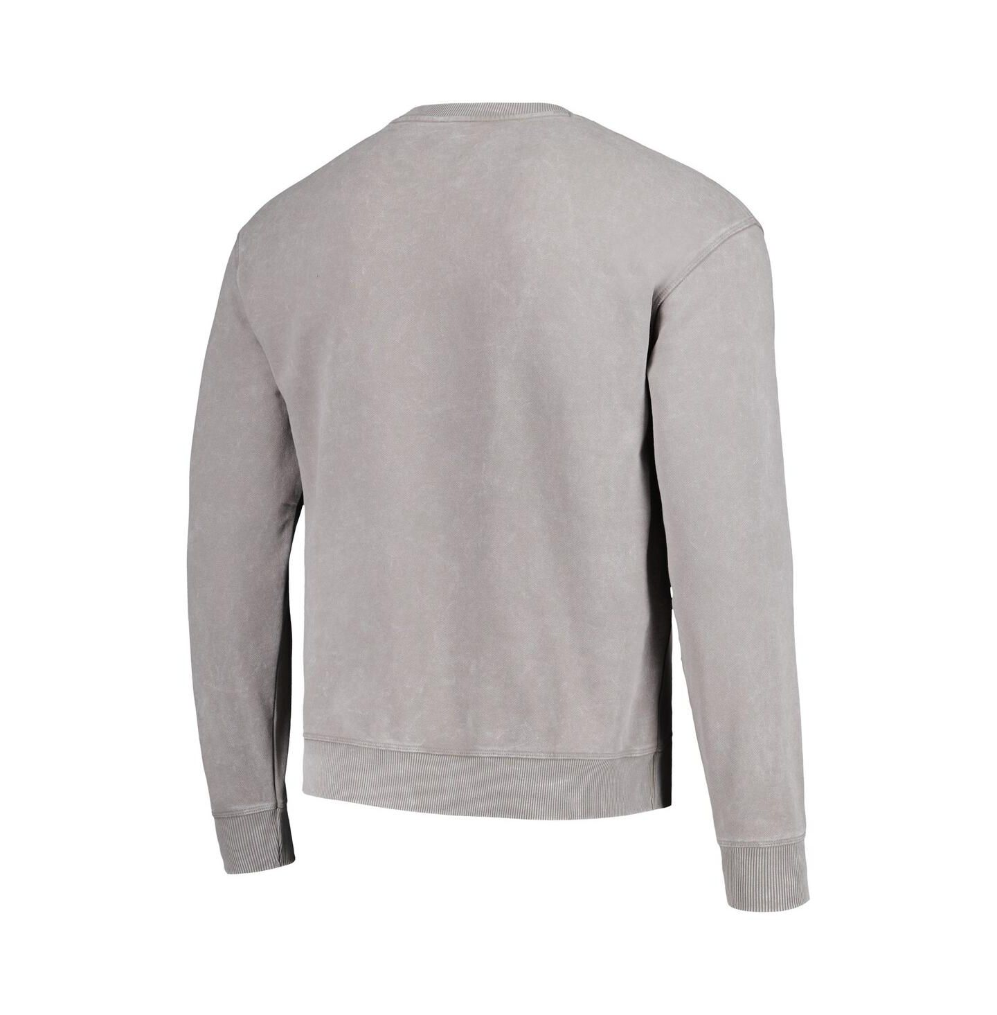 Толстовка The Wild Collective Gray Miami Dolphins Distressed Pullover — фото 3