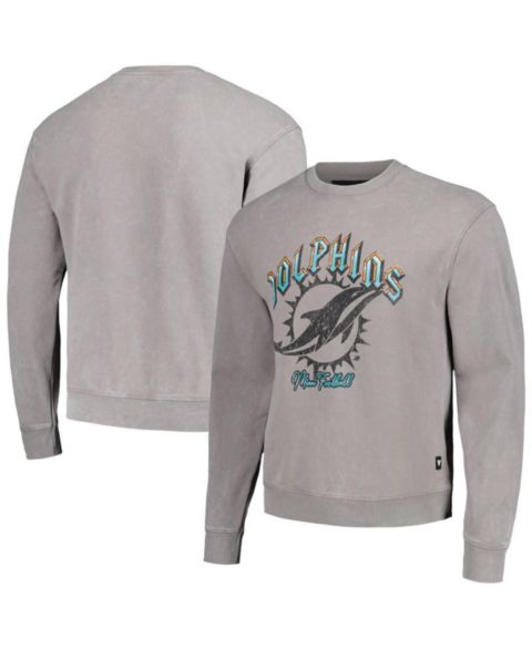 Толстовка The Wild Collective Gray Miami Dolphins Distressed Pullover