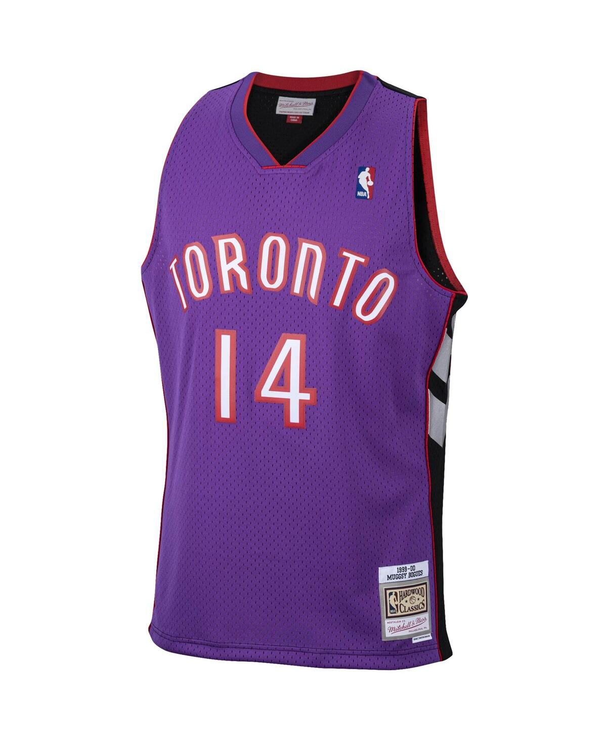 Men's Mitchell & Ness Muggsy BoguesToronto Raptors 2001/02 Hardwood Classics Swingman Jersey - Purple