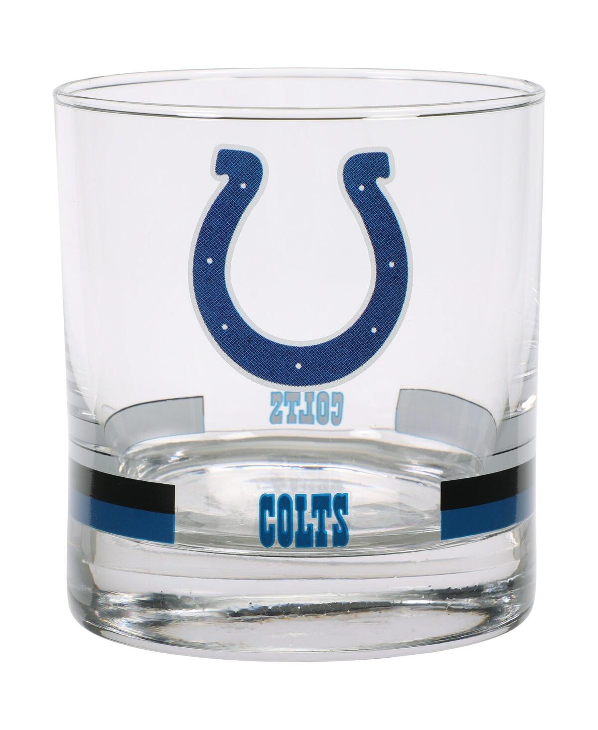 Memory Company Indianapolis Colts Banded Rocks Glass In Transparent