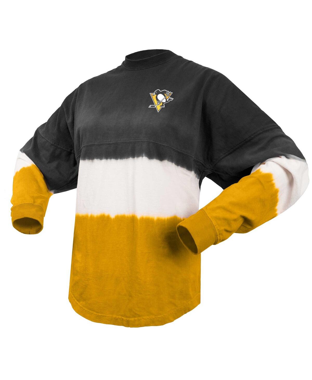 Women's Spirit Jersey Gold Pittsburgh Penguins Ombre Long Sleeve T-shirt - Gold