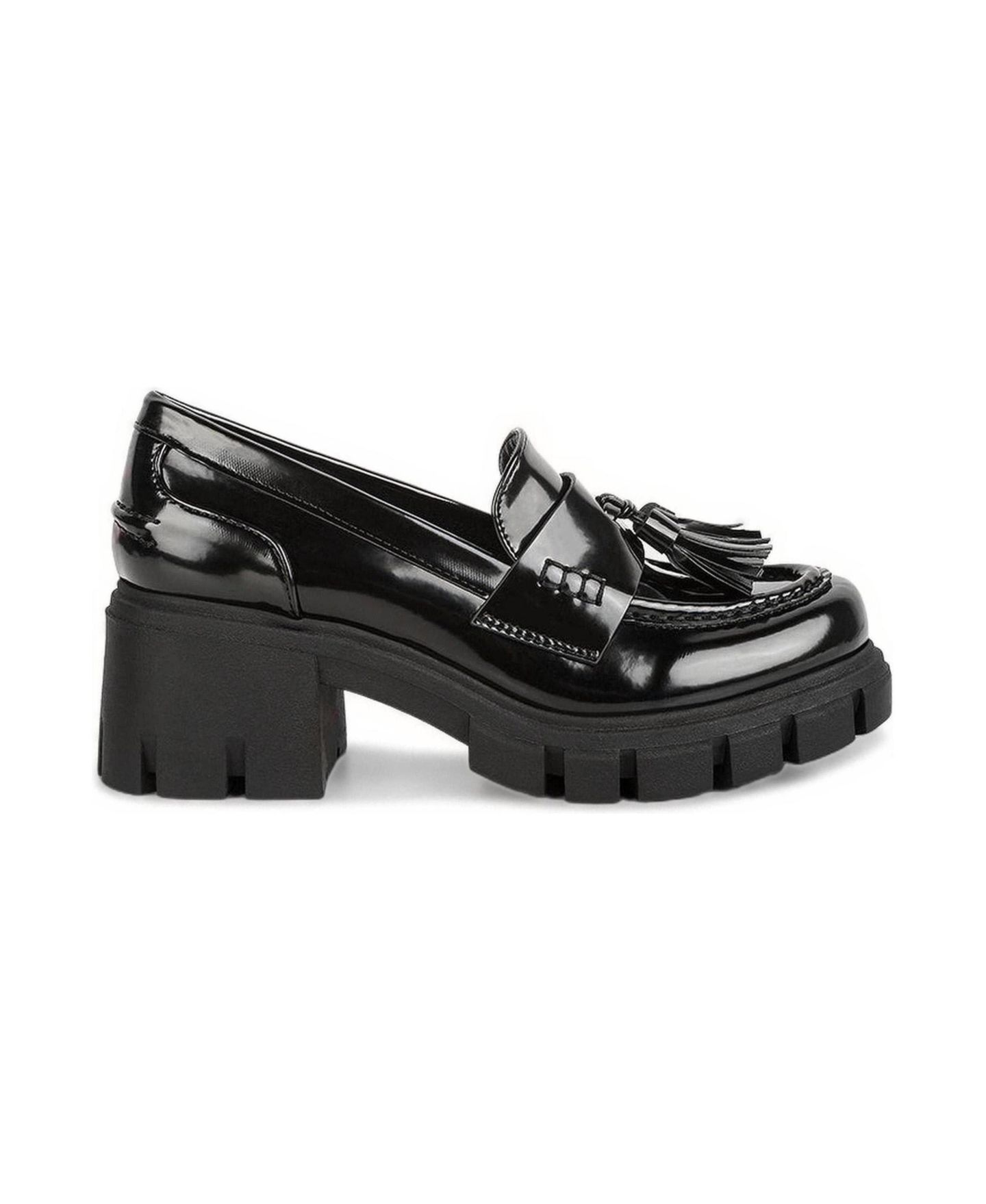 Женские туфли London Rag Jonah Platform Loafer, цвет: Чёрная искусственная кожа — фото 2