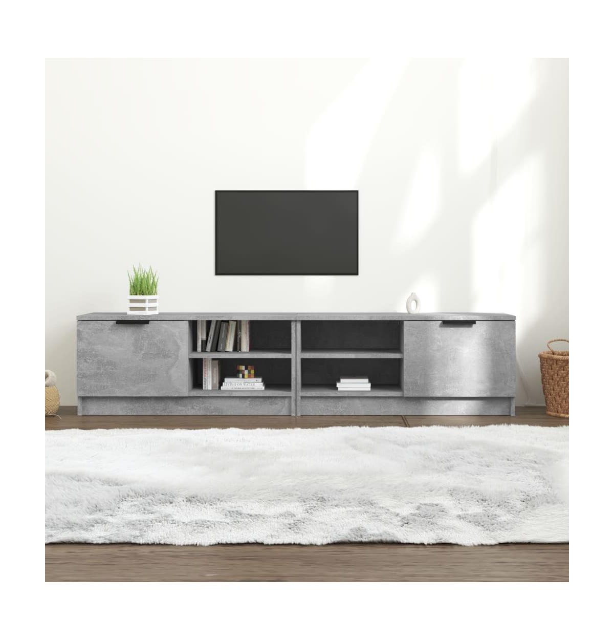 Tv Stands 2 pcs Concrete Gray 31.5"x13.8"x14.4" Engineered Wood