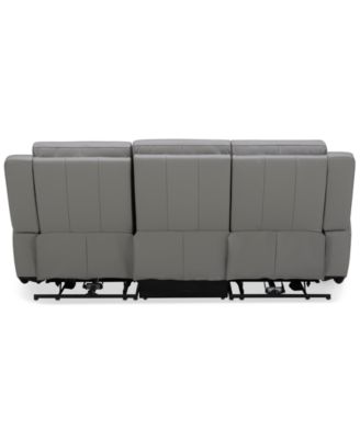 Addyson 88" 3-Pc. Leather Sofa with 2 Zero Gravity Recliners with Power Headrests & 1 Armless Chair, Created for Macy's