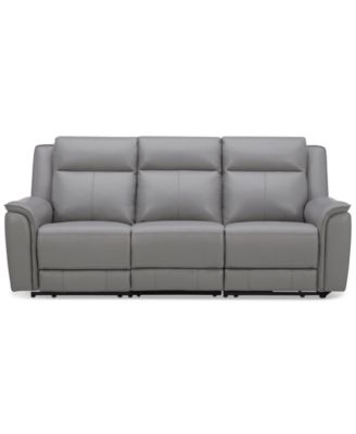 Addyson 88" 3-Pc. Leather Sofa with 3 Zero Gravity Recliners with Power Headrests, Created for Macy's