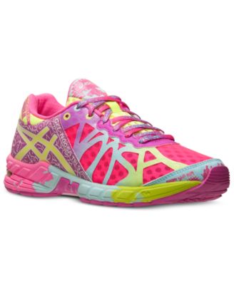 womens asics multi colored running shoes