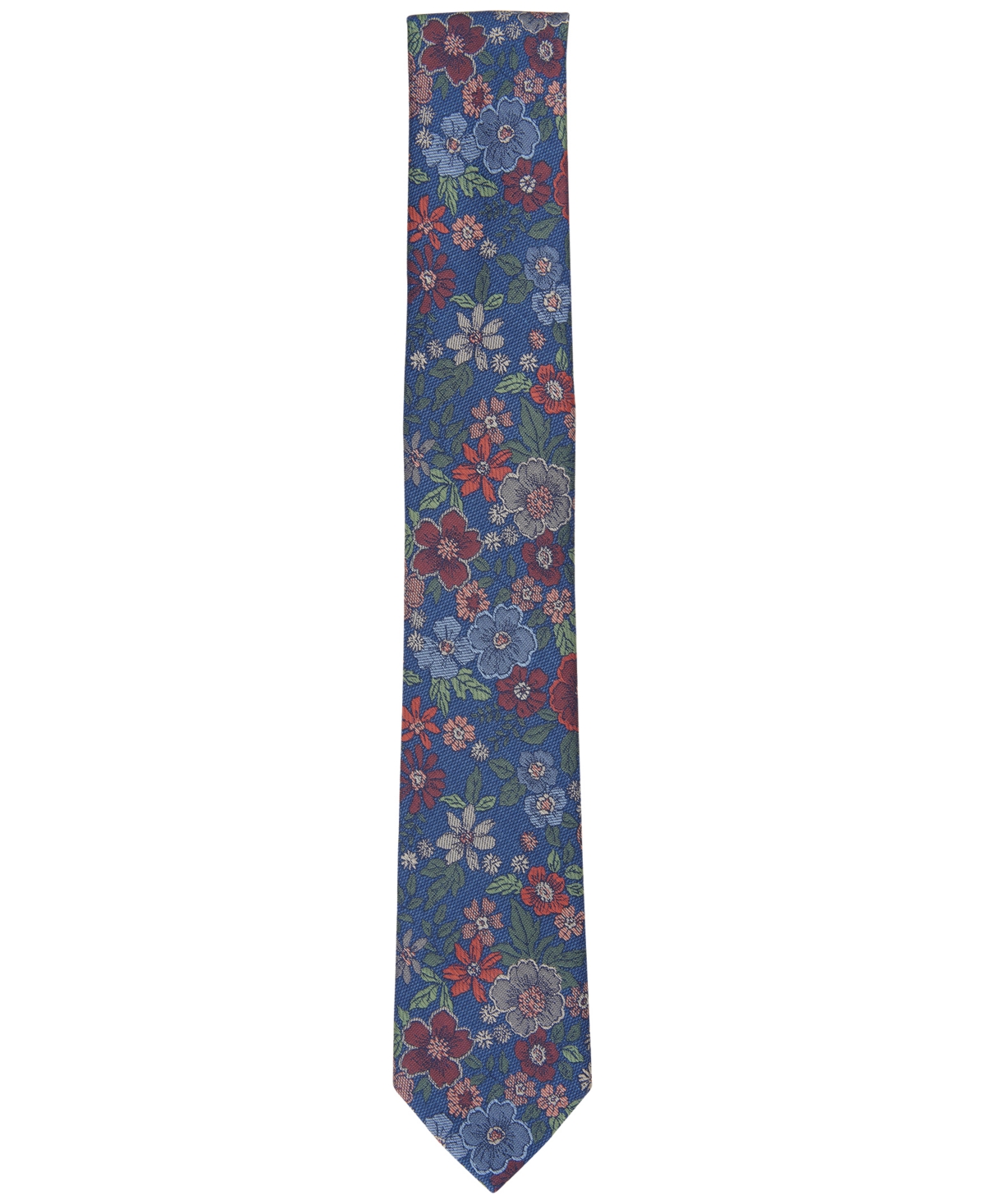 Shop Bar Iii Men's Bloom Floral Tie, Created For Macy's In Bright Navy