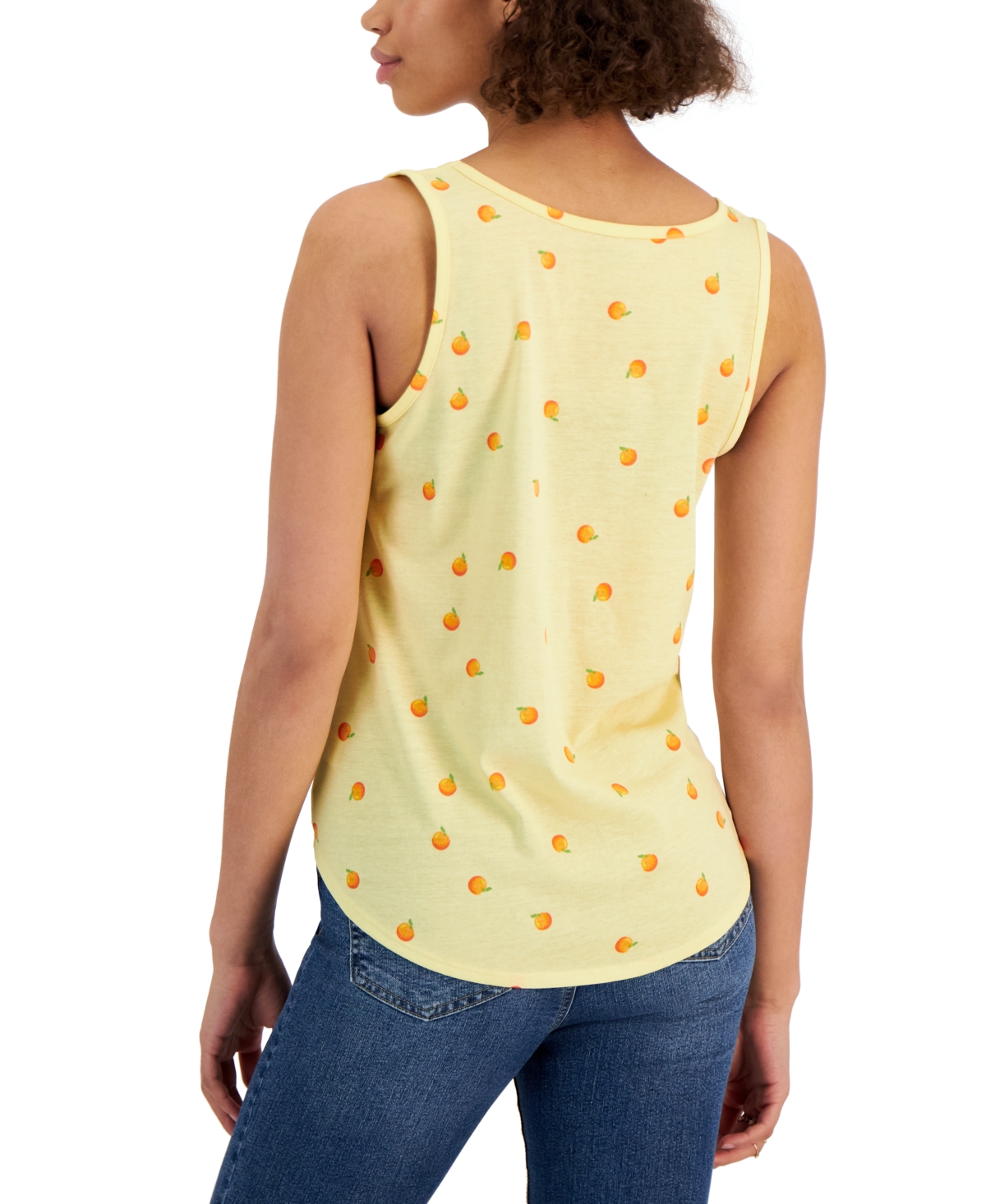 Shop Rebellious One Juniors' Oranges Tie-front Tank Top In French Vanilla