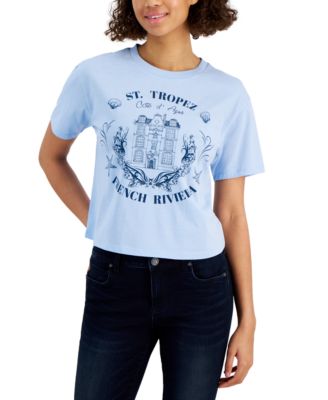Rebellious One - Juniors' St Tropez Graphic Crewneck Tee