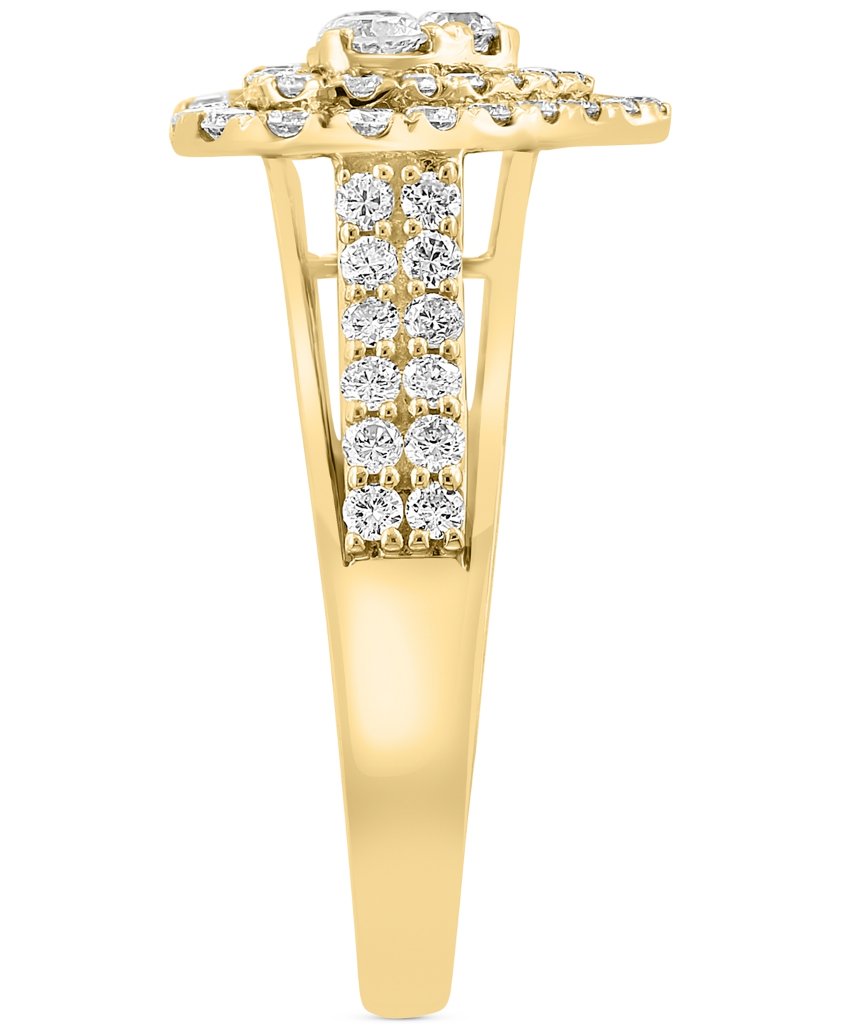 Effy Diamond Halo Cluster Heart Ring (1-1/20 ct. t.w.) in 14k Gold - 14K Gold