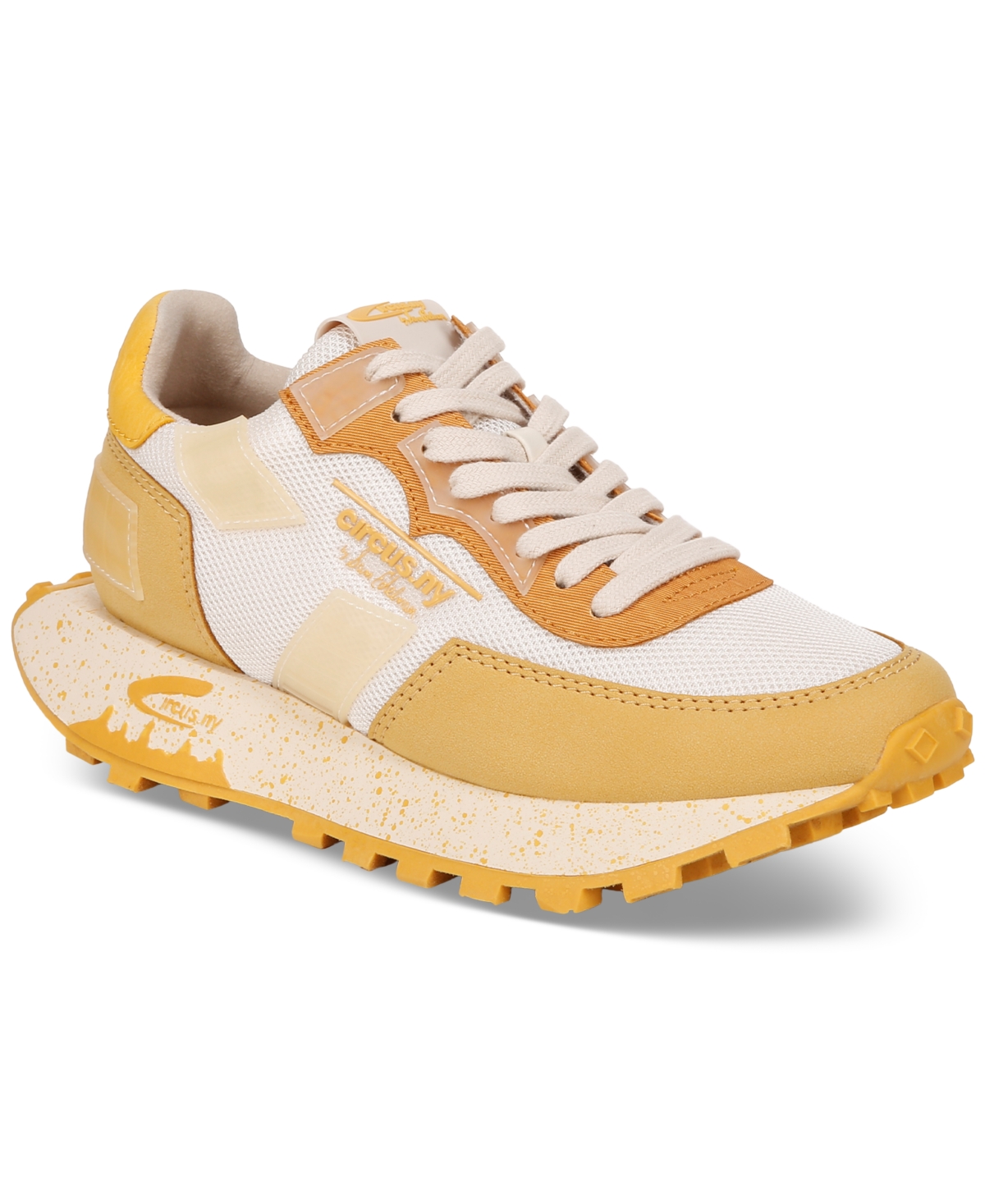 Devyn Lace-Up Jogger Sneakers - Vanilla Bean/Yellow Multi
