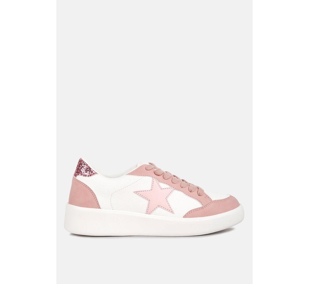 Women Perry Glitter Detail Star Sneakers - Pink